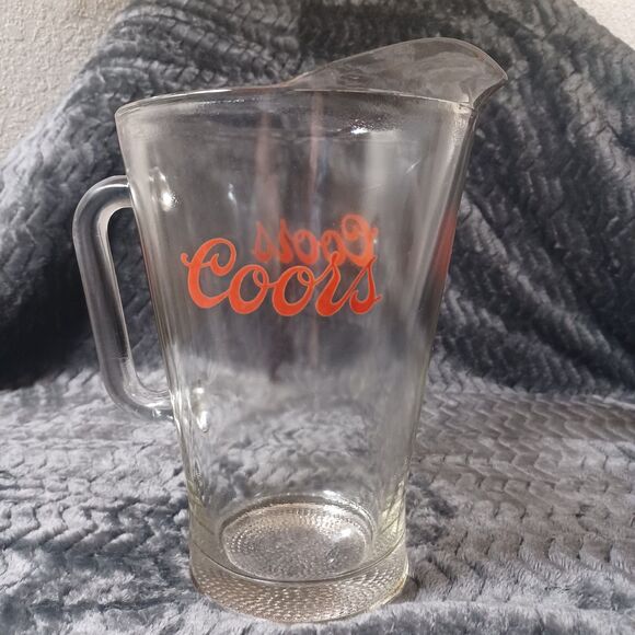 Coors Beer Glass Pitcher 9" Tall - Picture 2 of 2